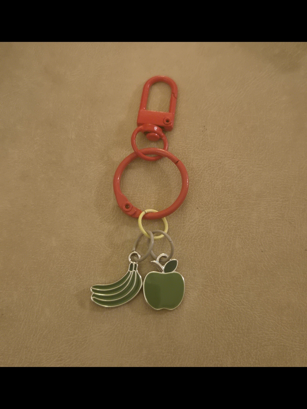 Green Apple And Banana Bag Charm